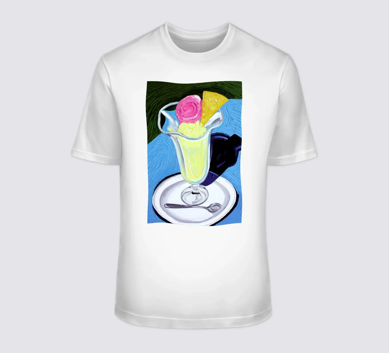 Raspberry And Vanilla Ice Cream In A Glass t-shirt da Alice Straker