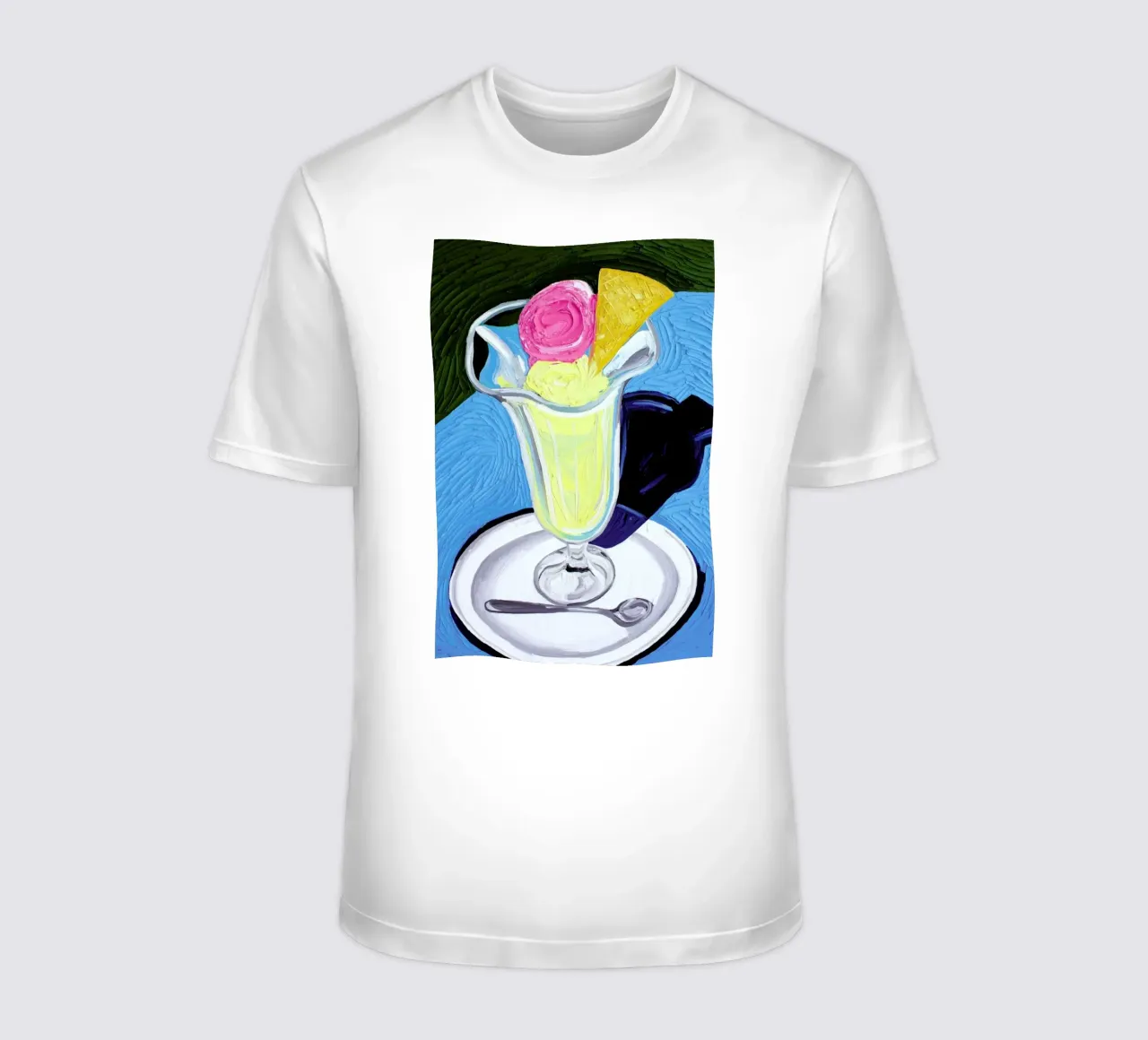 Raspberry And Vanilla Ice Cream In A Glass t-shirt da Alice Straker