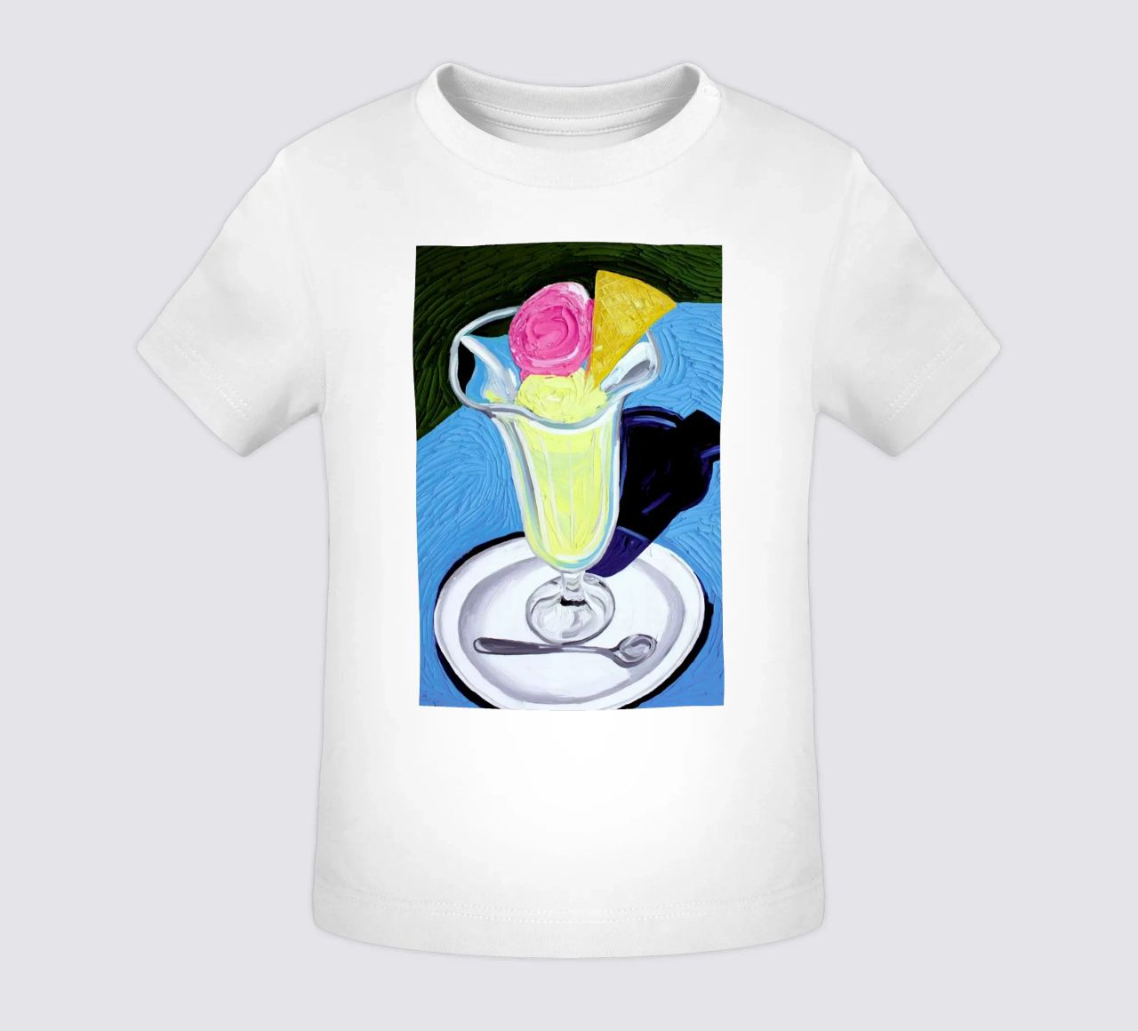Raspberry And Vanilla Ice Cream In A Glass maglietta neonato da Alice Straker