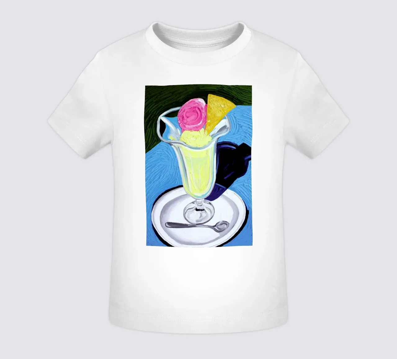 Raspberry And Vanilla Ice Cream In A Glass maglietta neonato da Alice Straker
