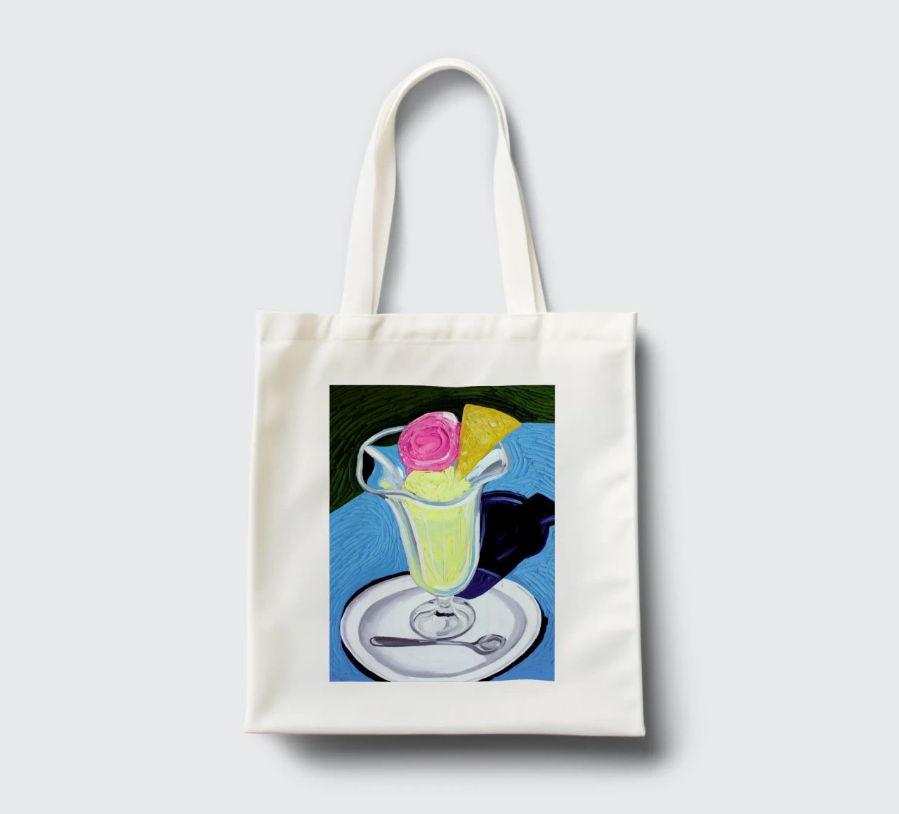 Raspberry And Vanilla Ice Cream In A Glass borsa in juta da Alice Straker