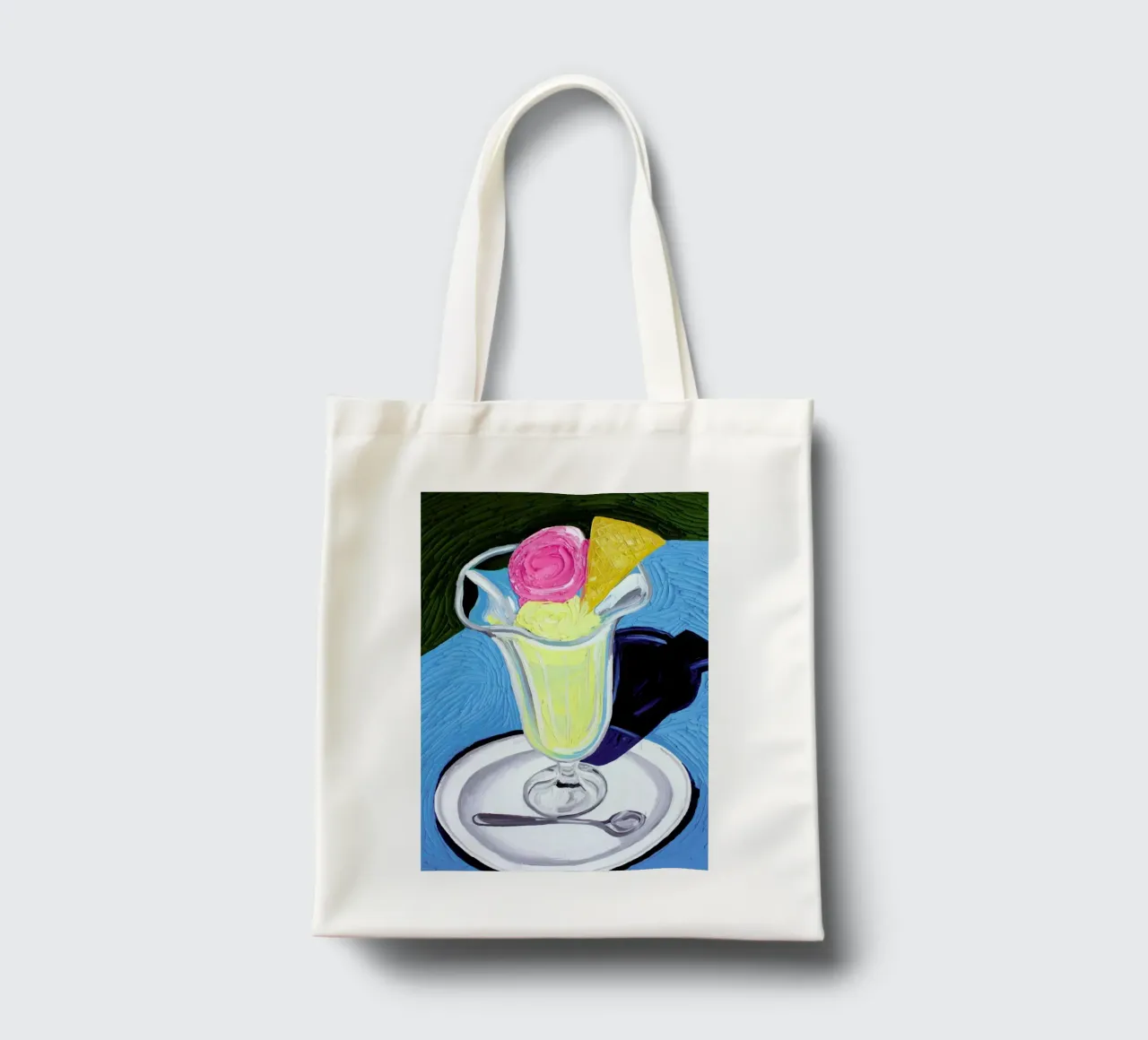 Raspberry And Vanilla Ice Cream In A Glass borsa in juta da Alice Straker