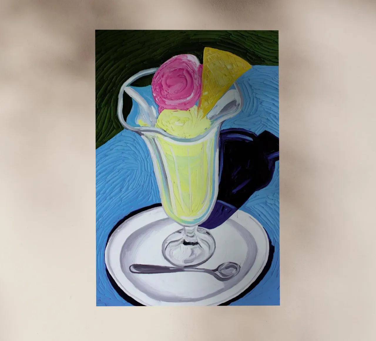 Raspberry And Vanilla Ice Cream In A Glass pellicola backlit da Alice Straker