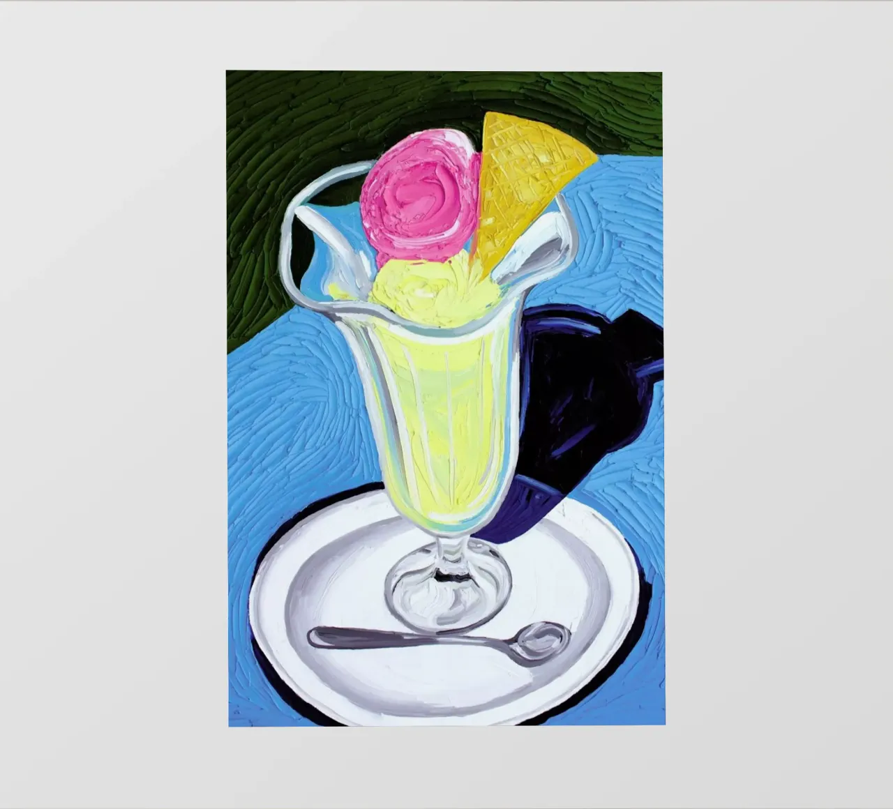 Raspberry And Vanilla Ice Cream In A Glass pellicola backlit da Alice Straker