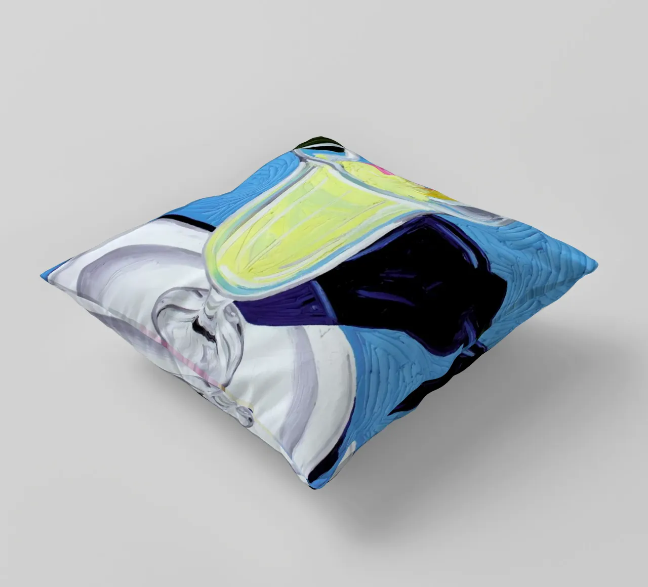 Raspberry And Vanilla Ice Cream In A Glass cuscino da Alice Straker