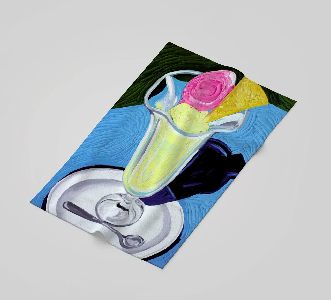 Raspberry And Vanilla Ice Cream In A Glass telo mare da Alice Straker