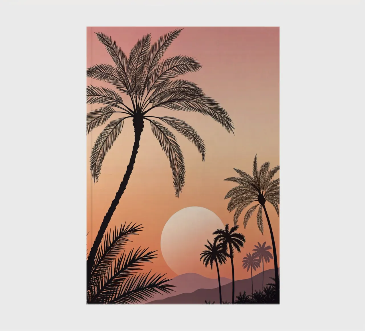 Tropical Sunset with Palm Trees notebook by Artistic-shop