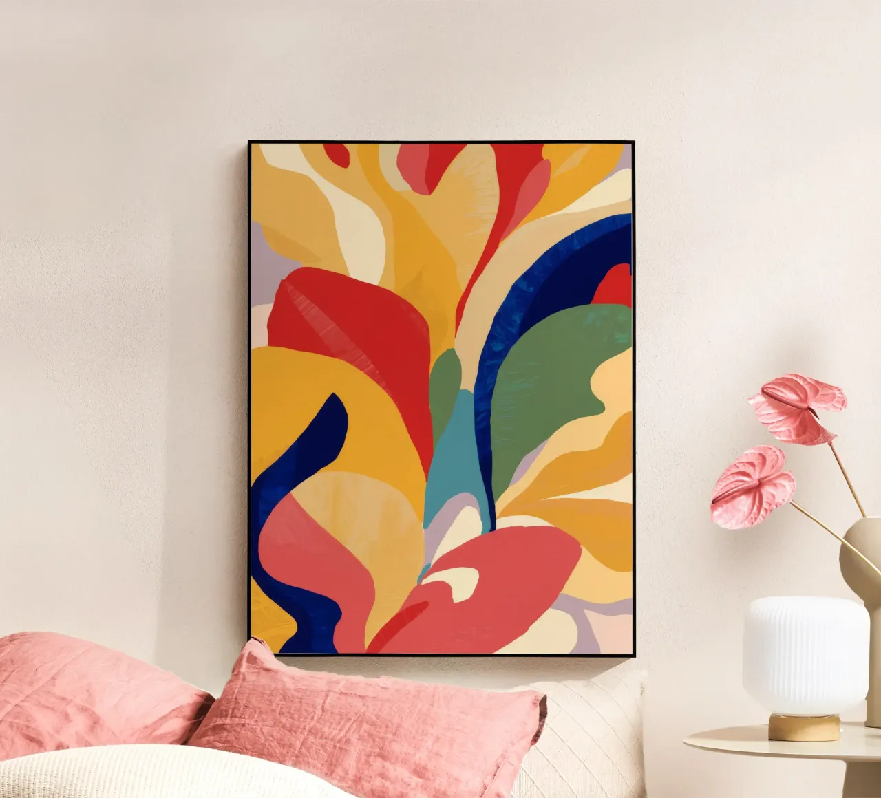Abstract Flora Fire acrylic glass by Lumie Layers