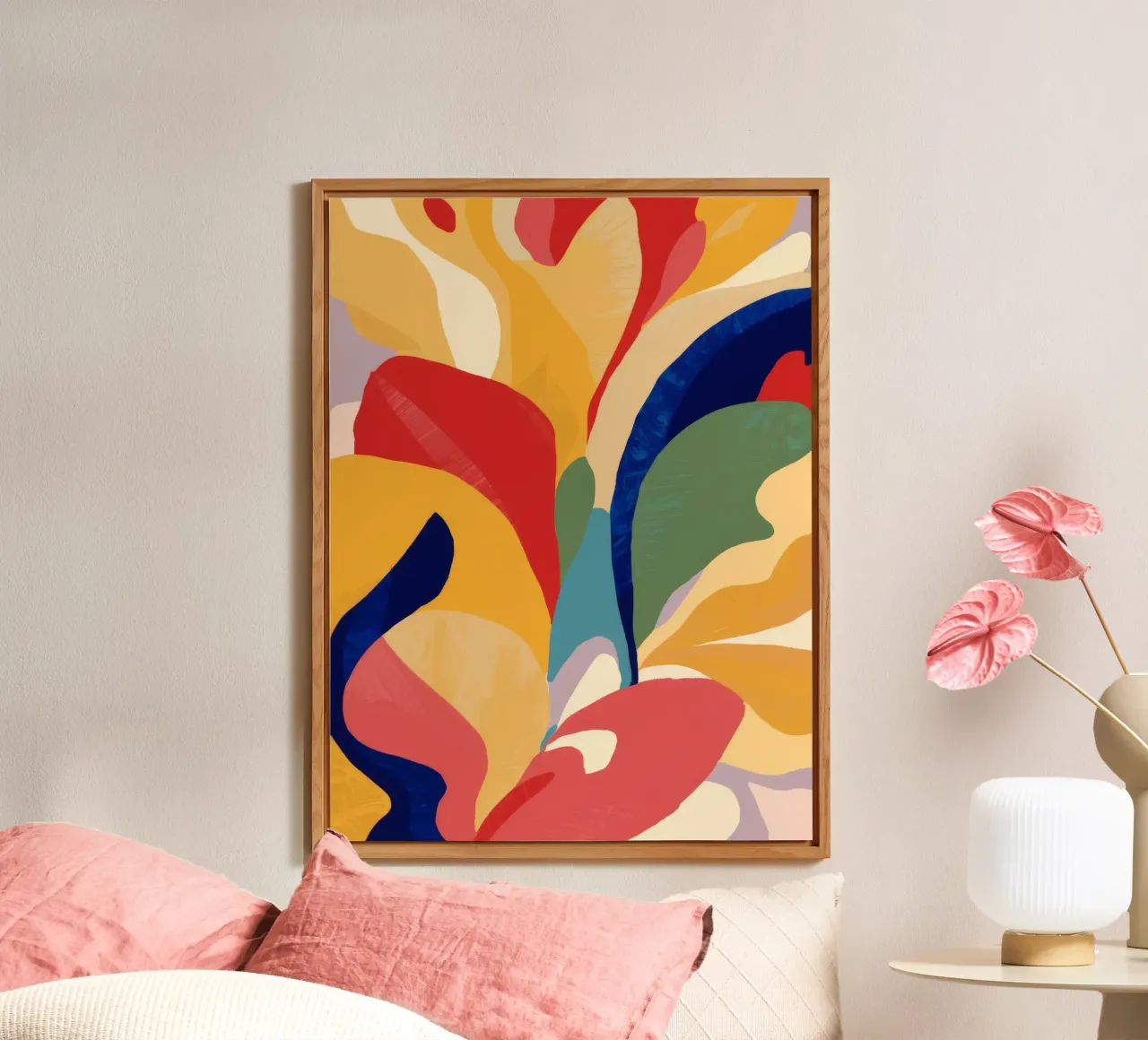 Abstract Flora Fire alu-dibond by Lumie Layers
