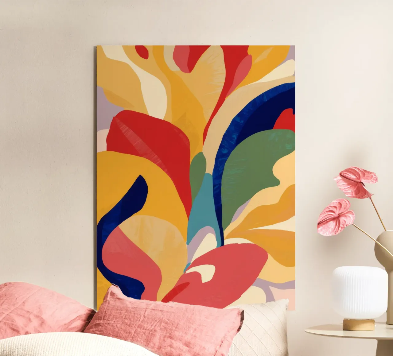 Abstract Flora Fire alu-dibond by Lumie Layers