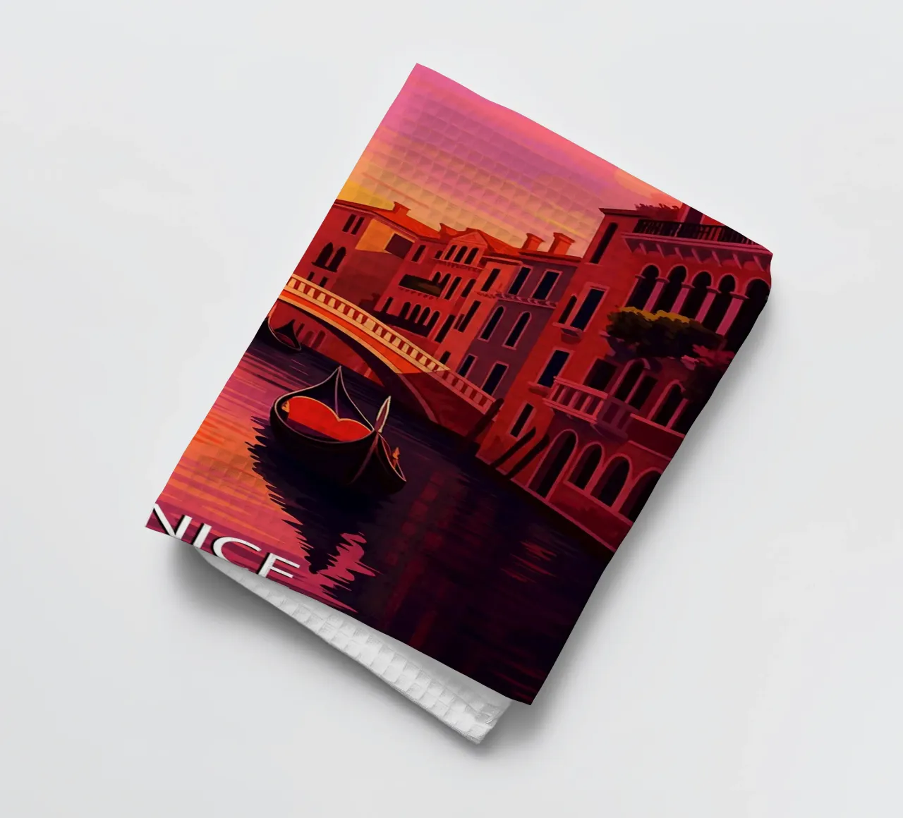 venezia skyline pittura vettoriale canovaccio da cucina da adzkiya