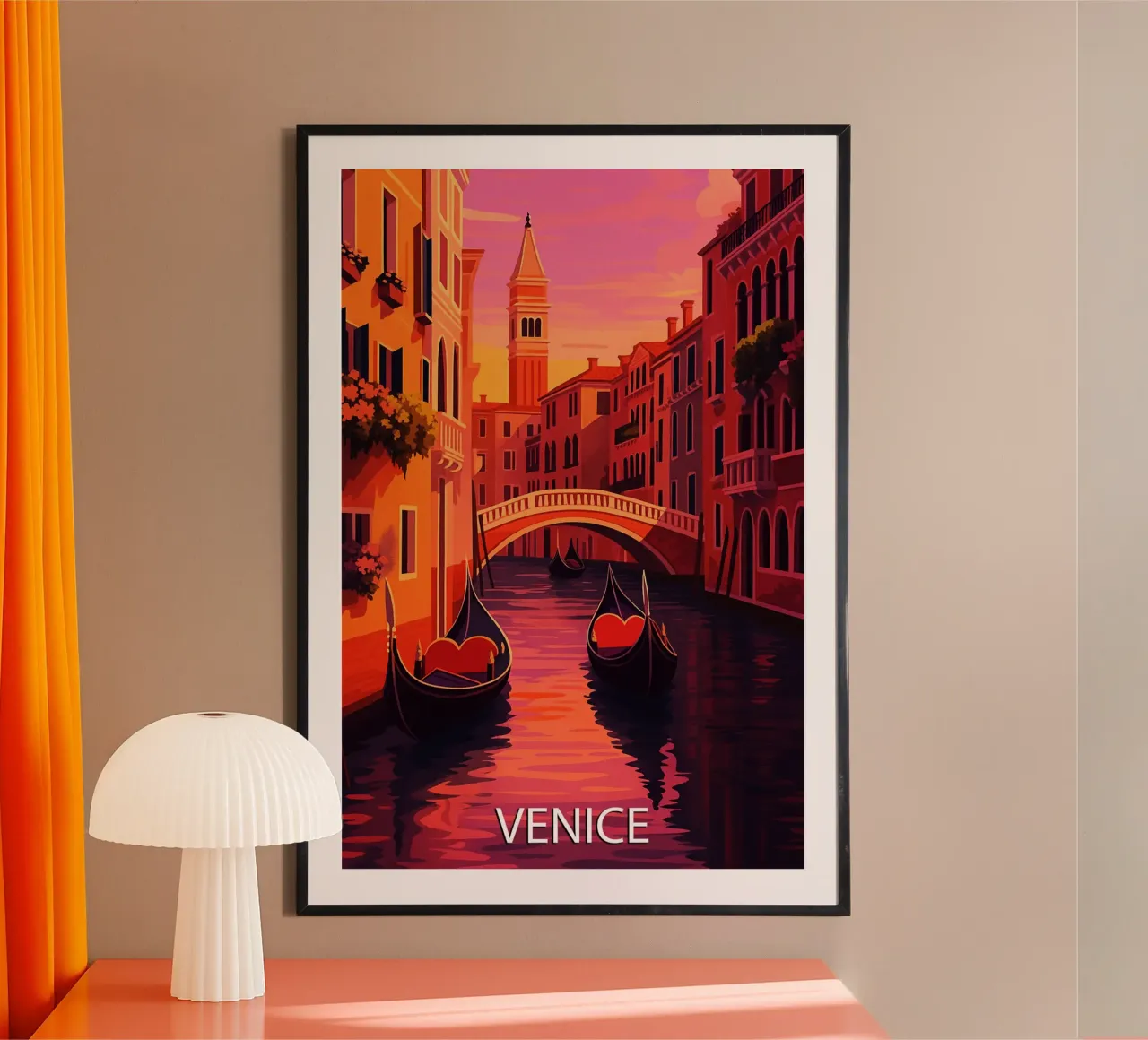 vector skyline de venecia poster de adzkiya