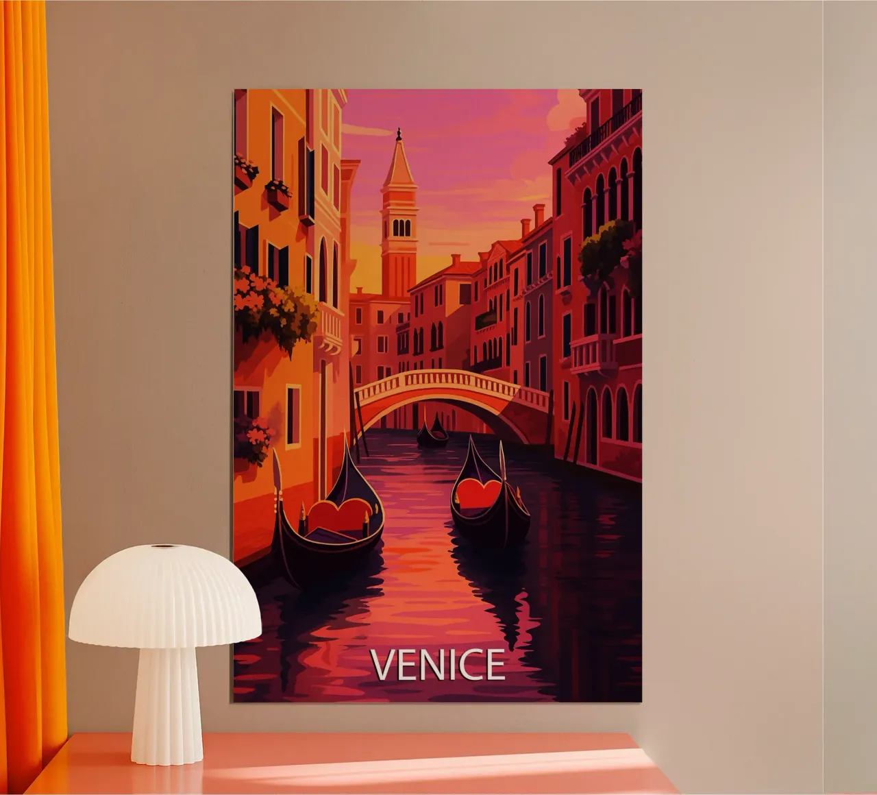 vector skyline de venecia poster de adzkiya