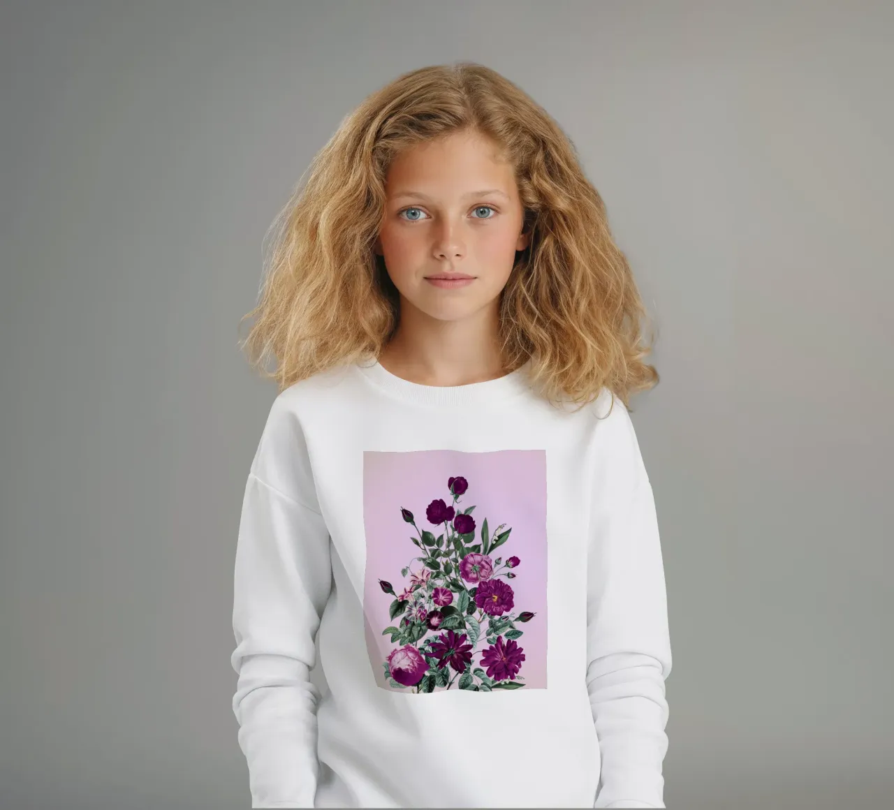 Big Flower III kids sweatshirt by burcukorkmazyurek