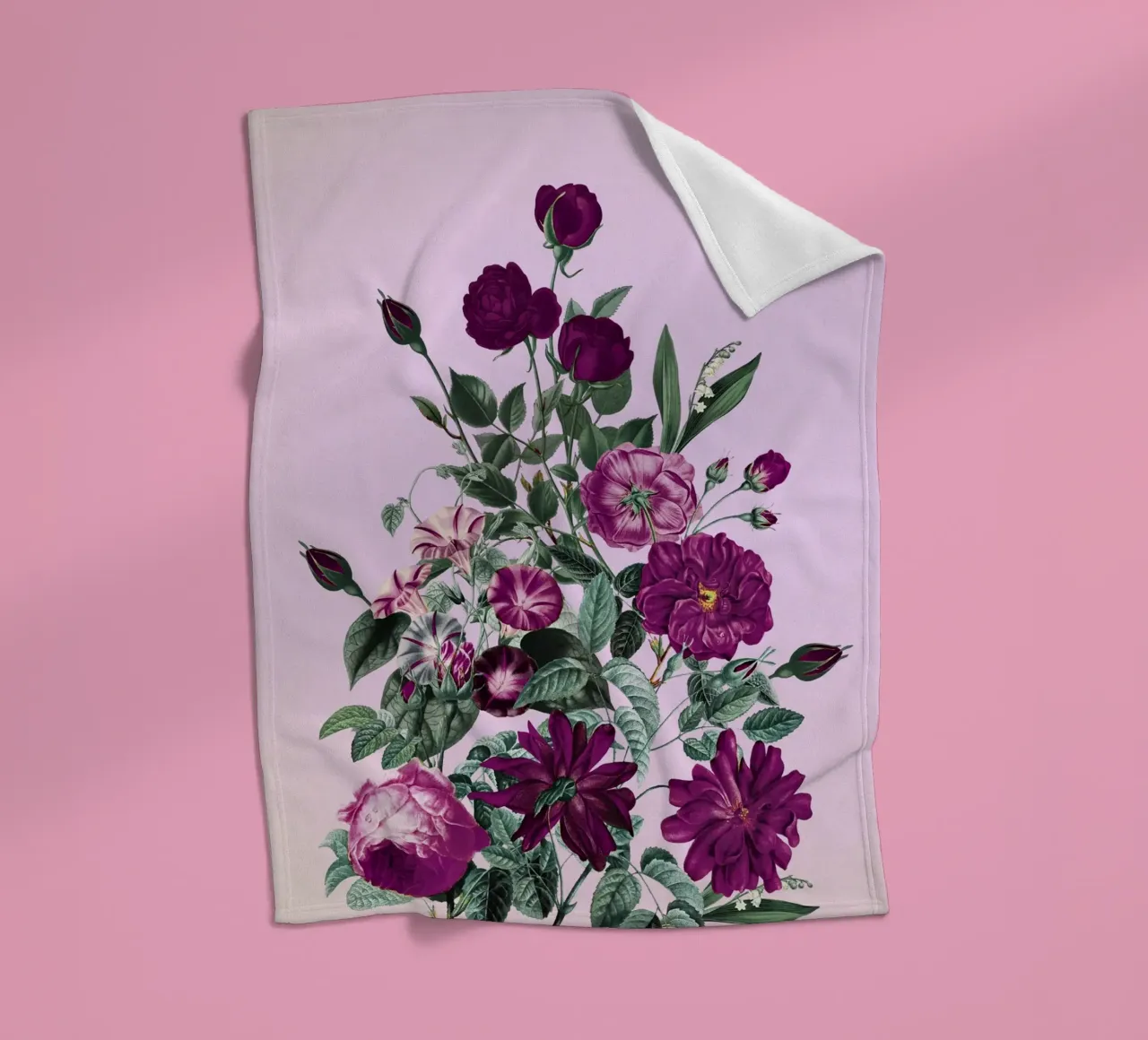 Big Flower III fleece blanket by burcukorkmazyurek
