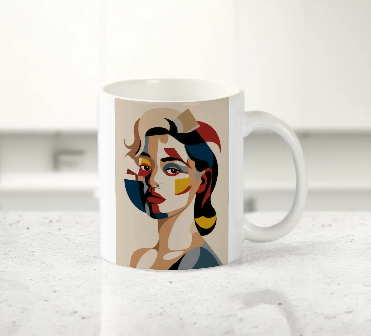 Painted Muse Gaze ceramic mug by Lumie Layers