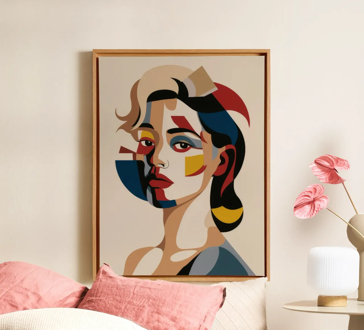 Geschilderde muze blik canvas van Lumie Layers