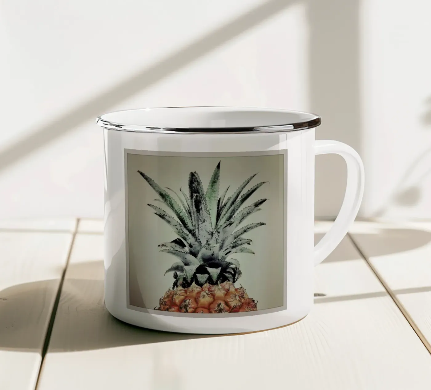 Pine Nutty enamel mug by Ballack Art House