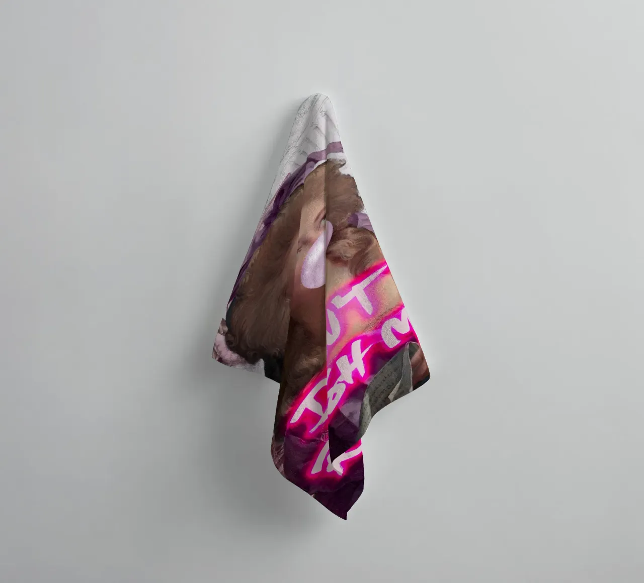 Don't Rush Me Feminine Bubble Gum Art towel by GraceDigitalArtCo