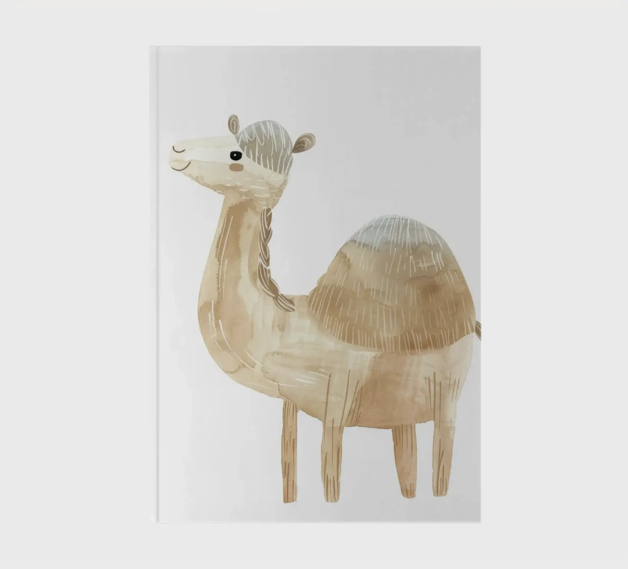 Watercolor Illustration of a Single Camel notebook by DesignDoodle