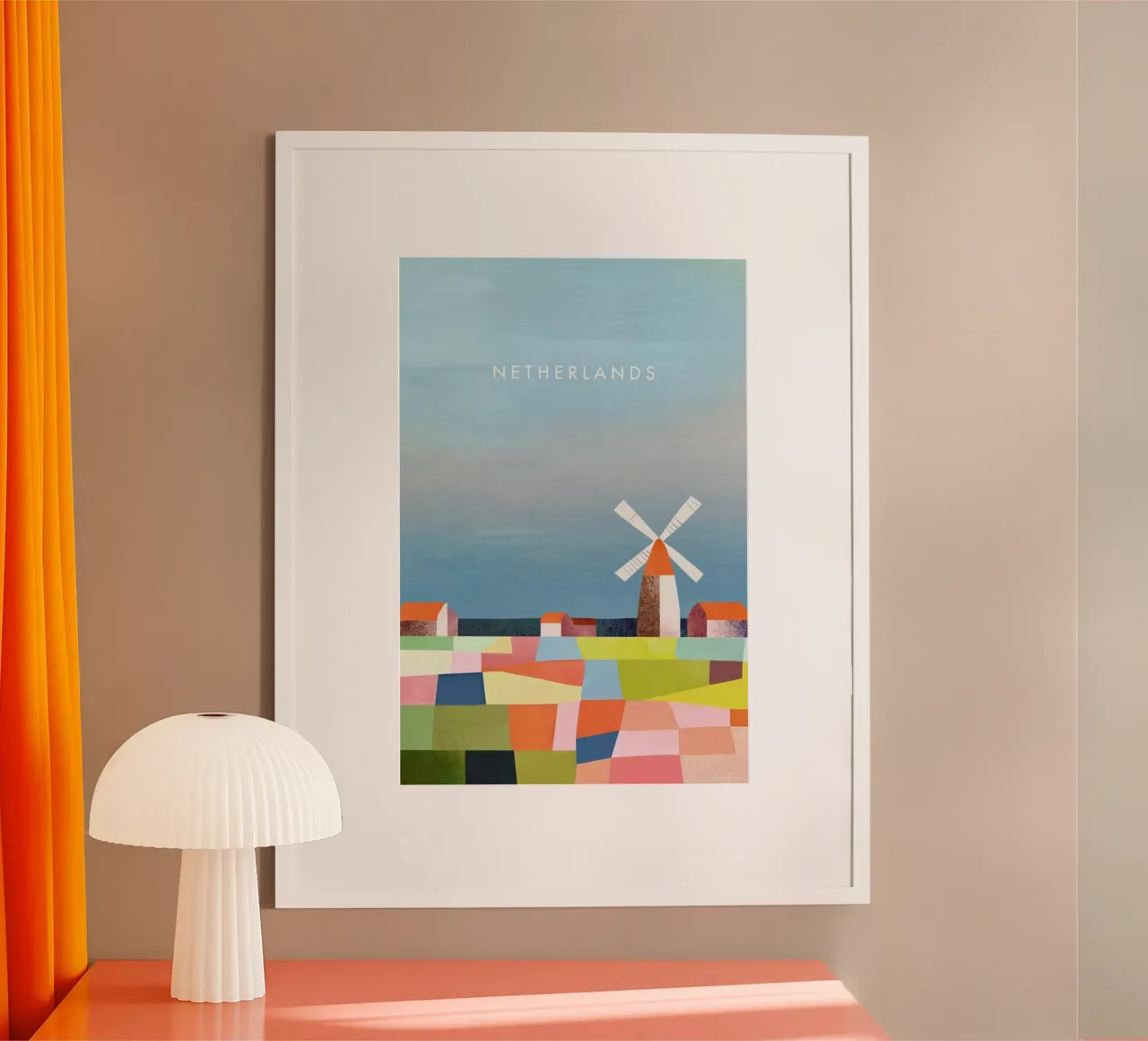 Netherlands poster con telaio in legno da Henry Rivers