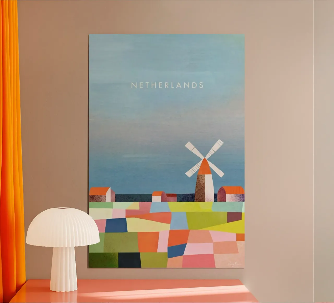 Netherlands poster con telaio in legno da Henry Rivers