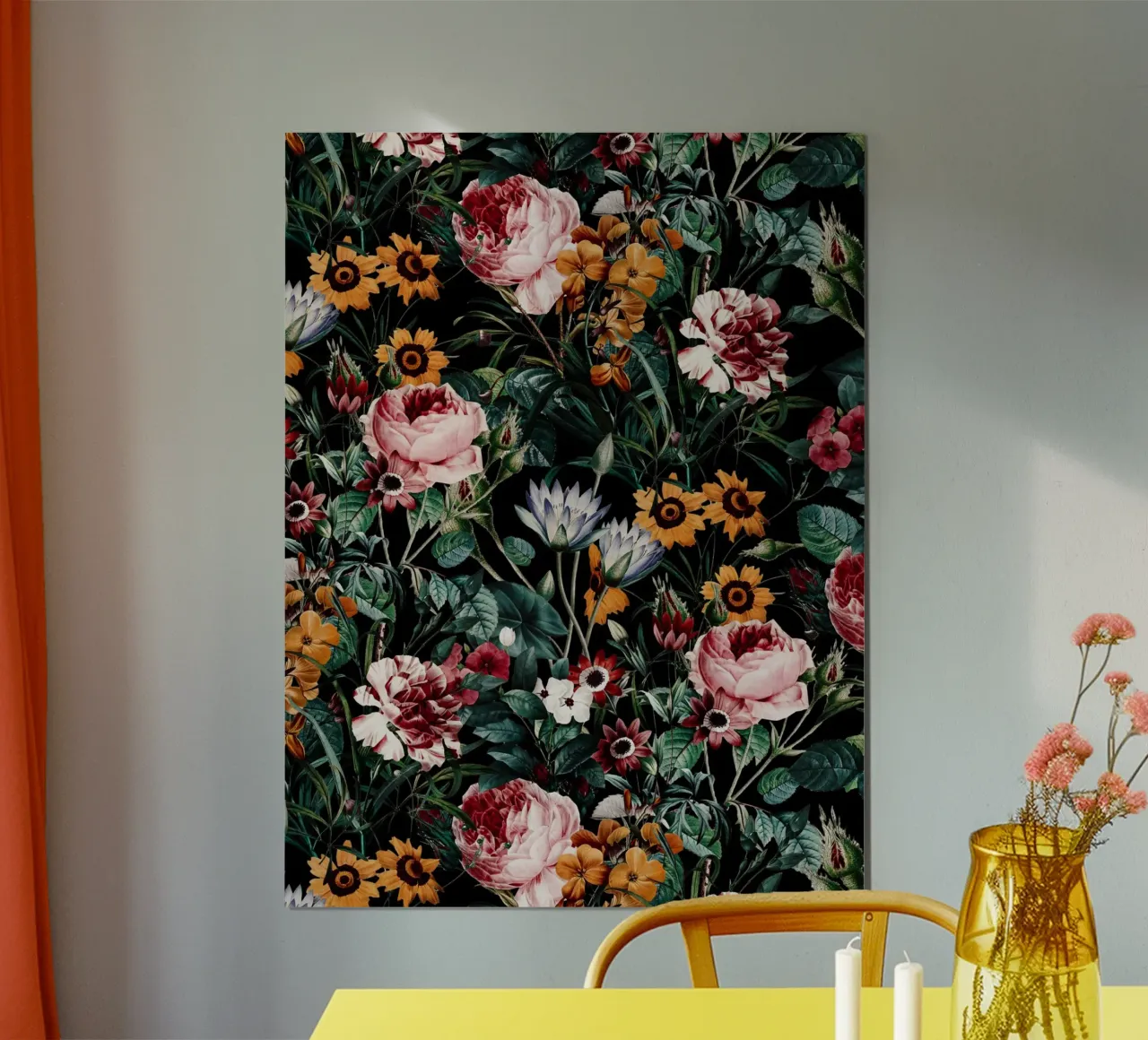 Big Flower IV poster con telaio in plastica da burcukorkmazyurek