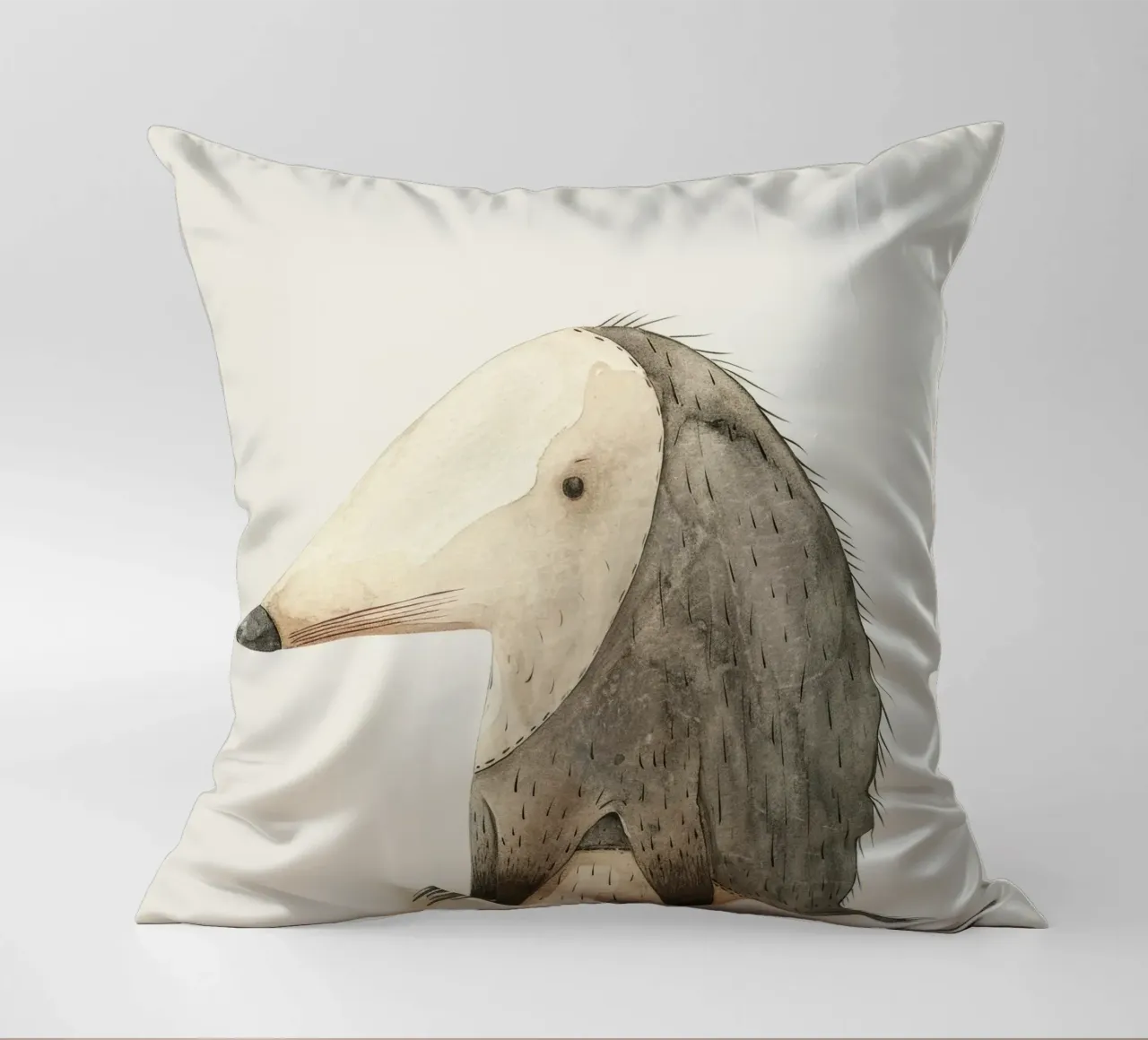 Illustrazione ad acquerello di un animale stilizzato simile a un toporagno cuscino da DesignDoodle