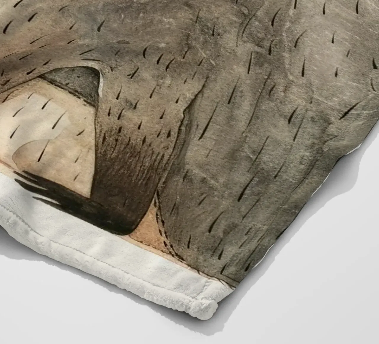Illustrazione ad acquerello di un animale stilizzato simile a un toporagno coperta in pile da DesignDoodle