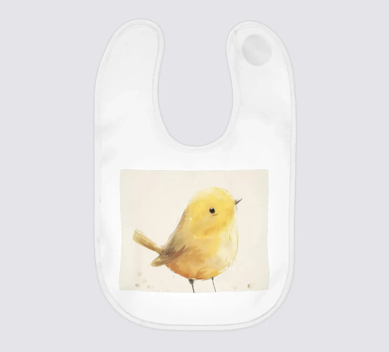 Illustrazione ad acquerello di un uccello giallo bavaglino da DesignDoodle