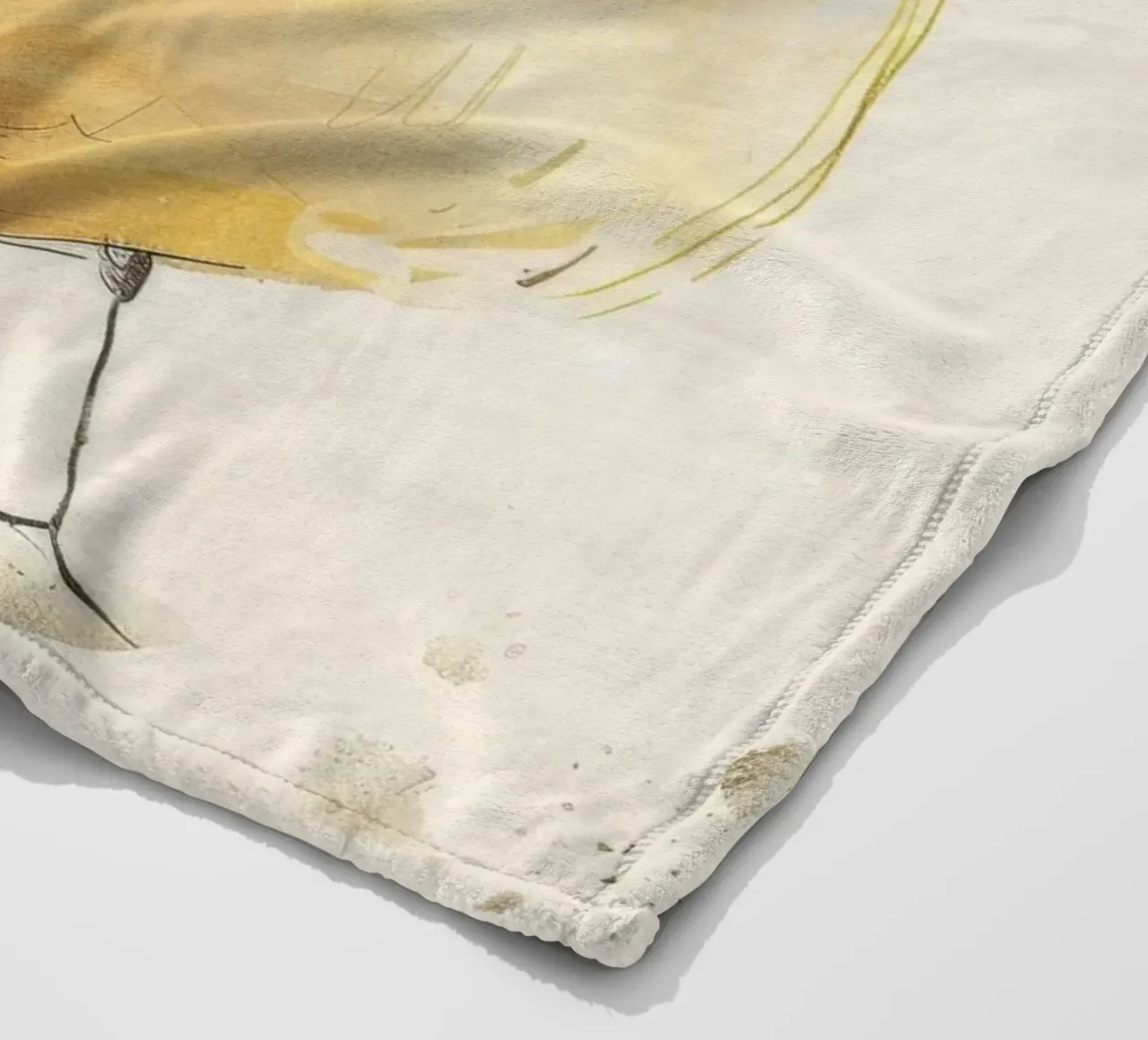 Illustrazione ad acquerello di un uccello giallo coperta in pile da DesignDoodle