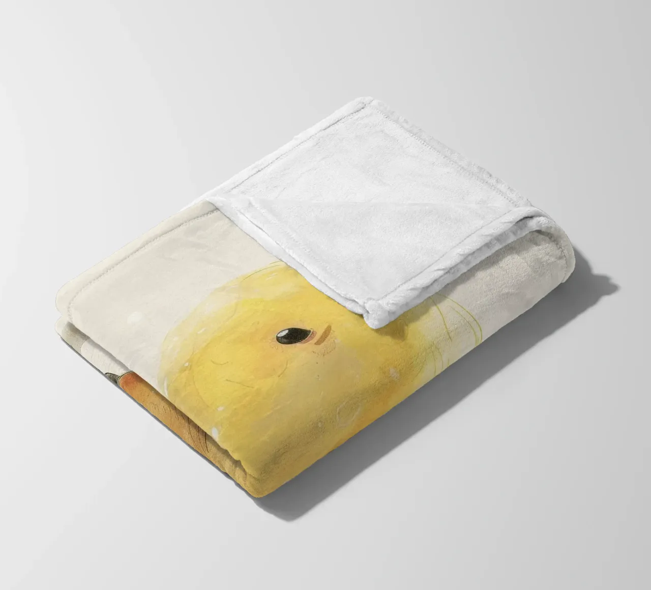 Illustrazione ad acquerello di un uccello giallo coperta in pile da DesignDoodle