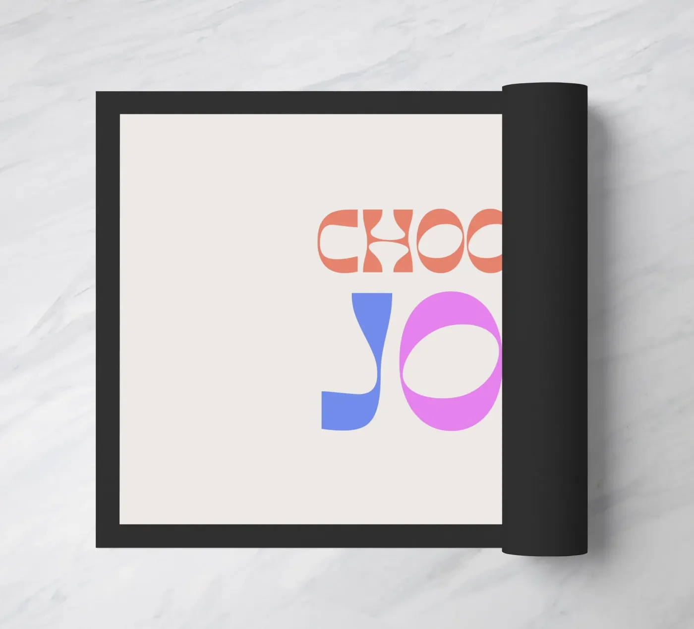 Joy doormat by we line studio - art