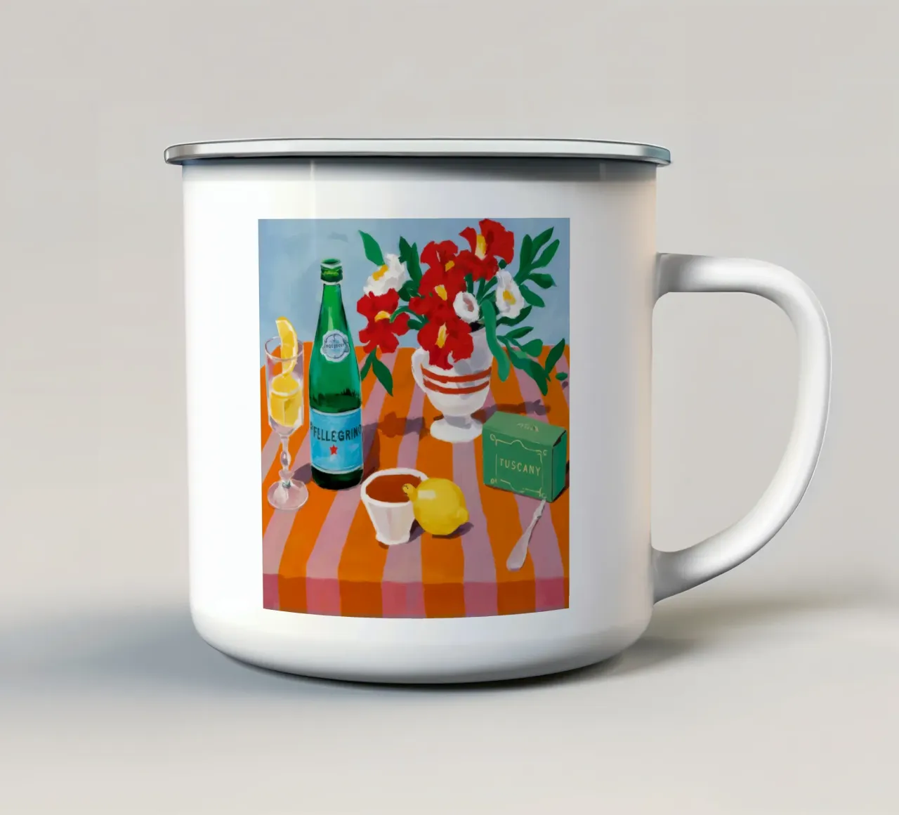 San Pellegrino Alfresco tazza in smalto da Lumie Layers