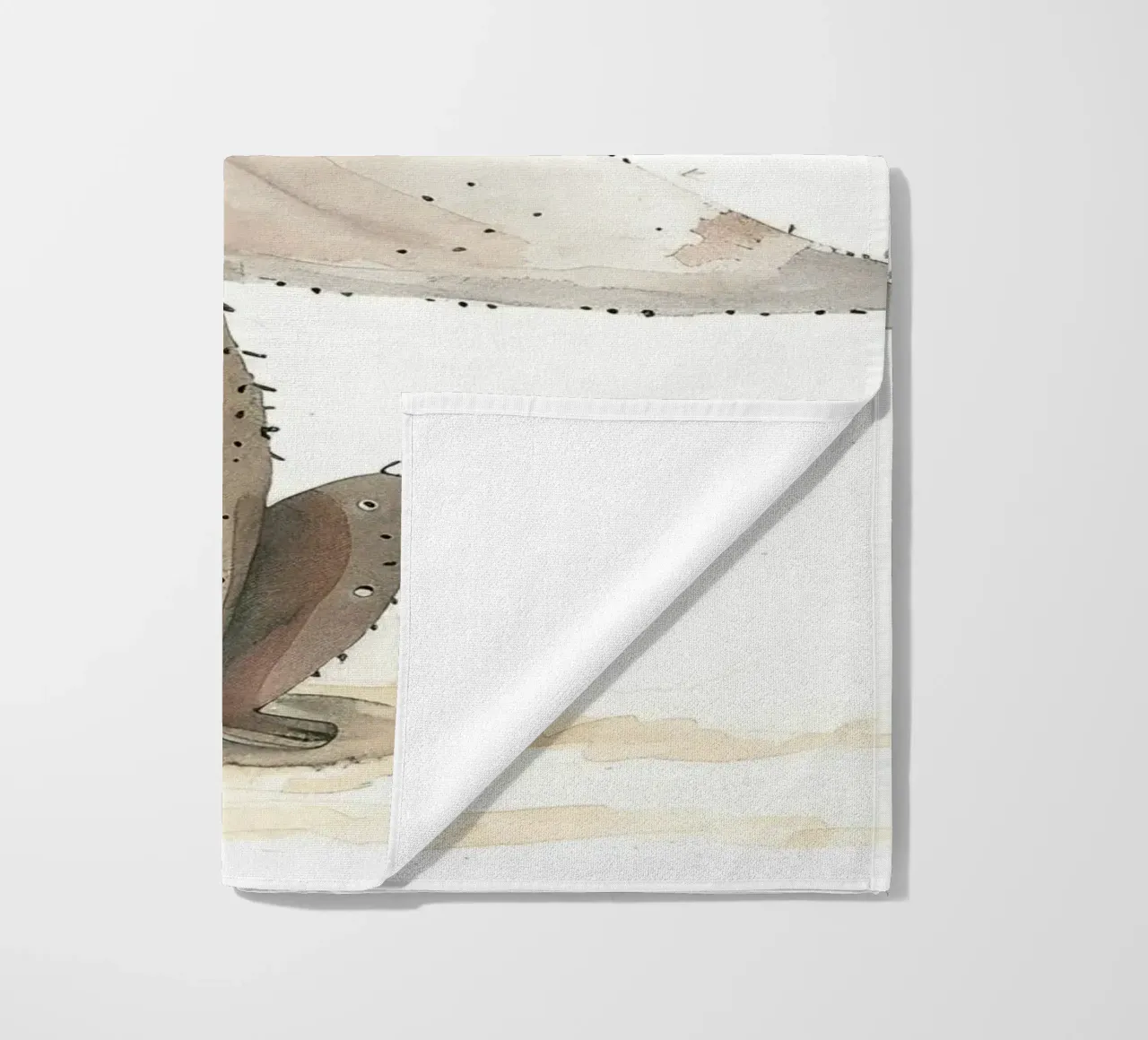 Illustrazione ad acquerello di un oritteropo telo mare da DesignDoodle