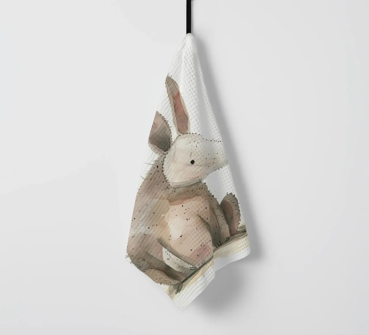 Watercolor Illustration of an Aardvark tea towel by DesignDoodle