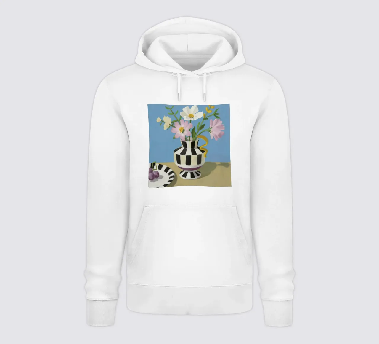 Fiori in vaso a righe felpa con cappuccio da Lumie Layers