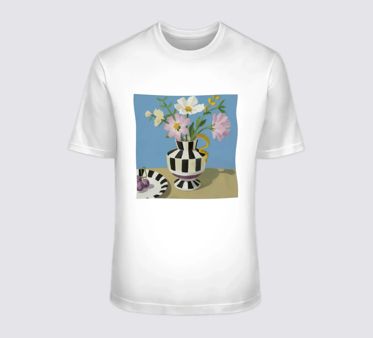 Fiori in vaso a righe t-shirt da Lumie Layers