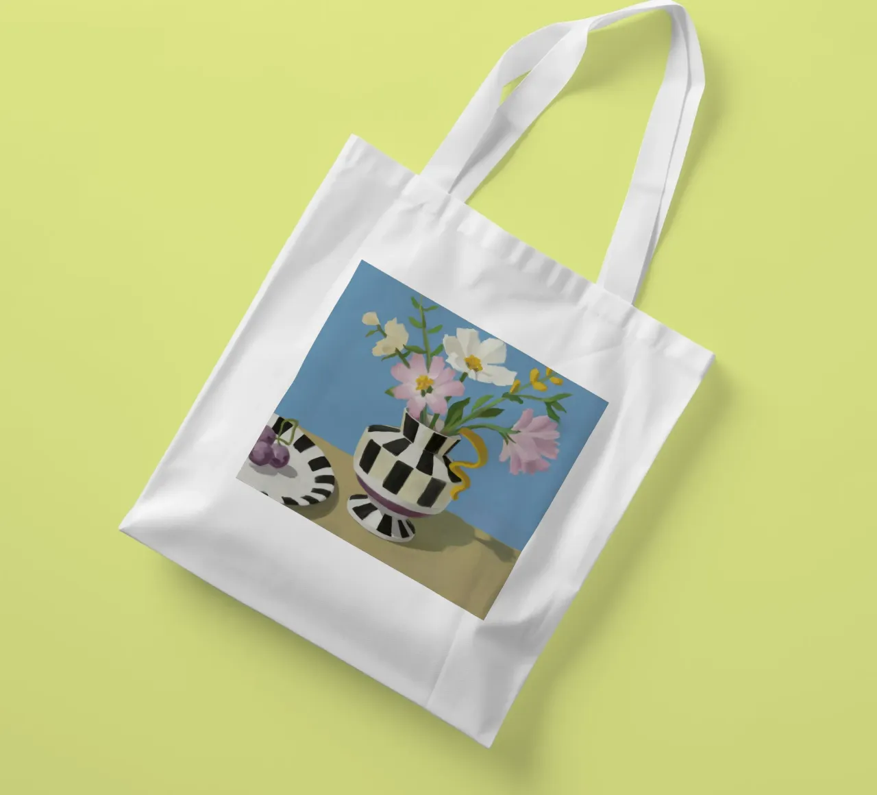 Fiori in vaso a righe borsa in juta da Lumie Layers