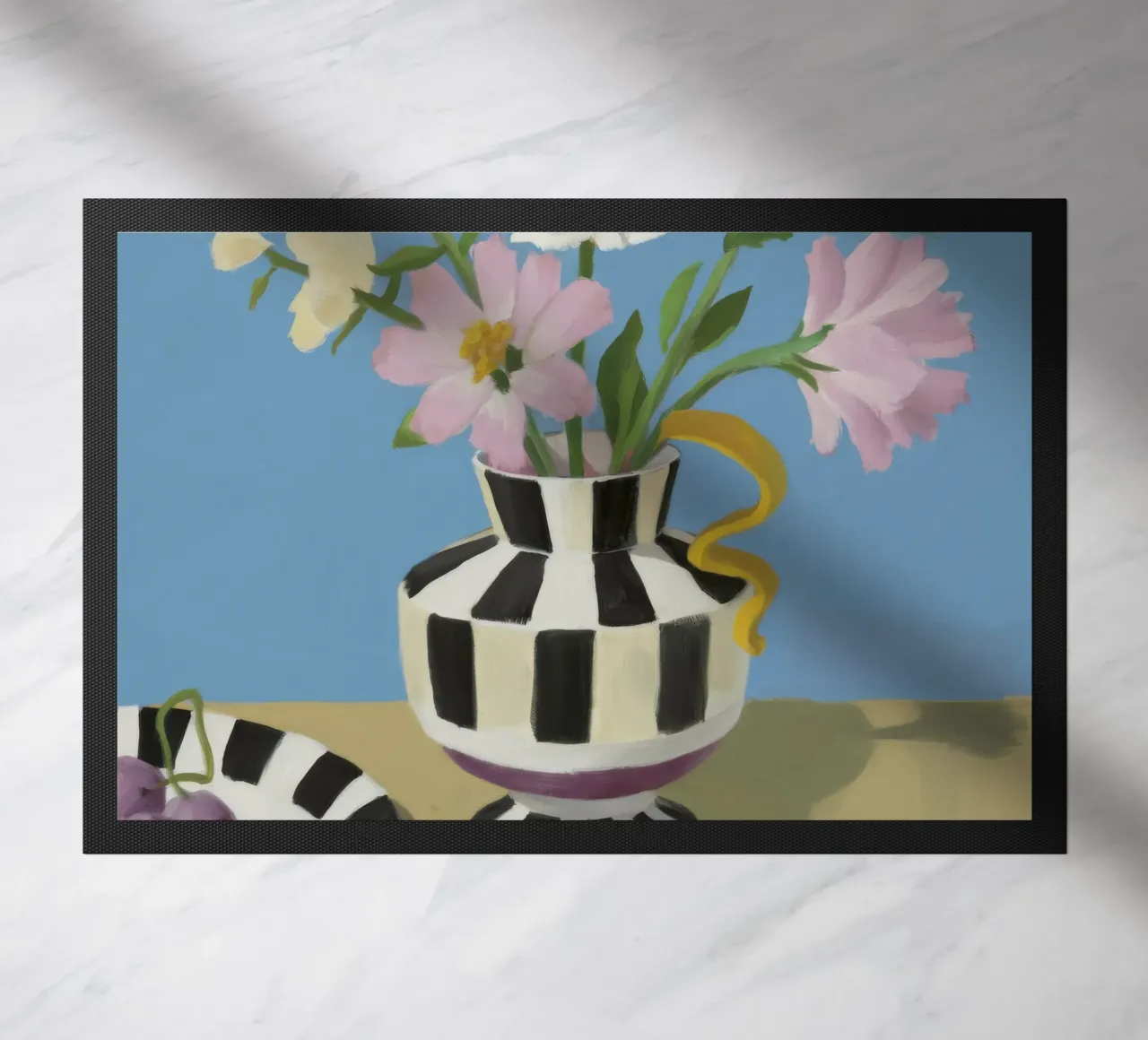 Fiori in vaso a righe zerbino da Lumie Layers
