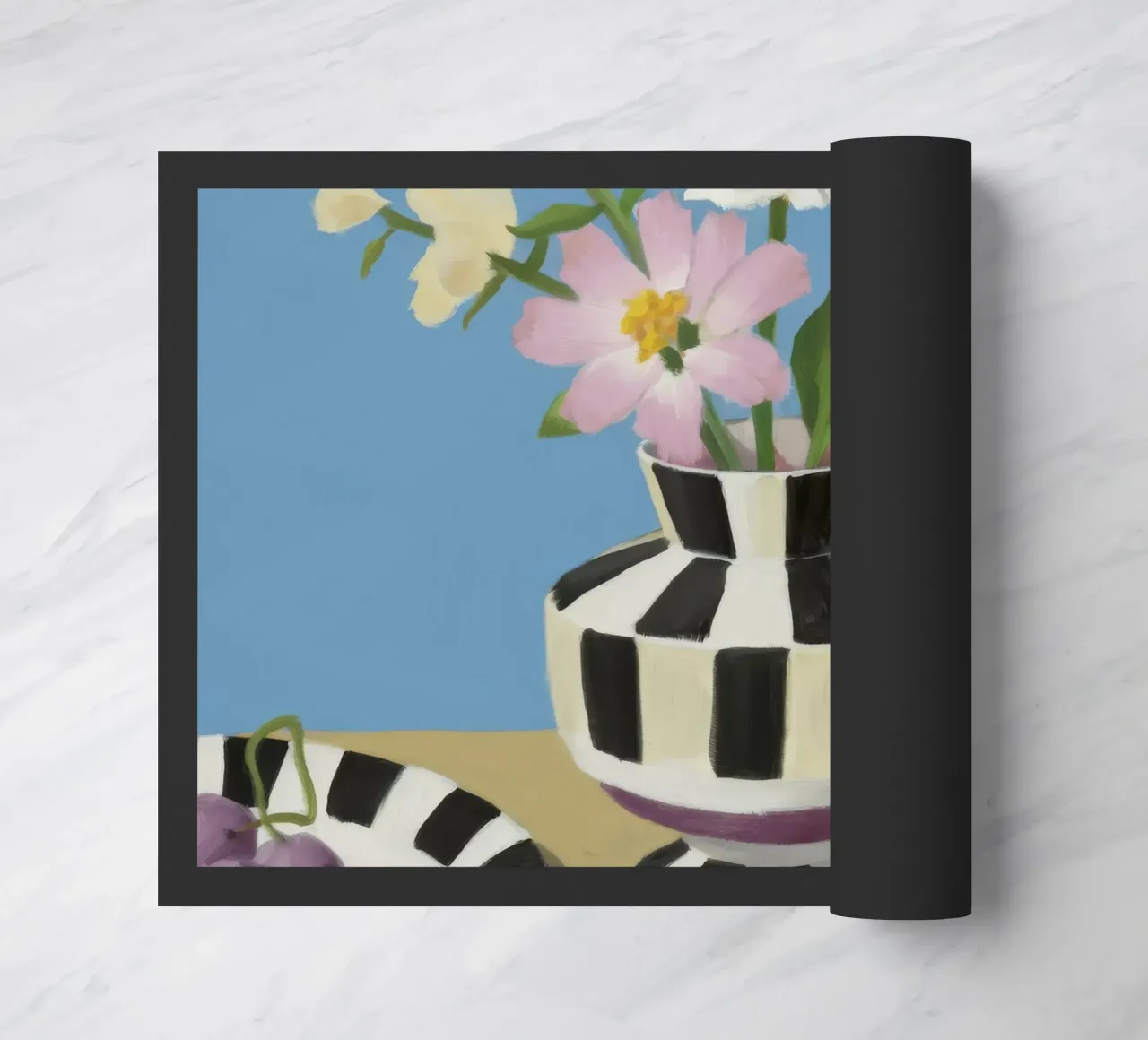 Fiori in vaso a righe zerbino da Lumie Layers
