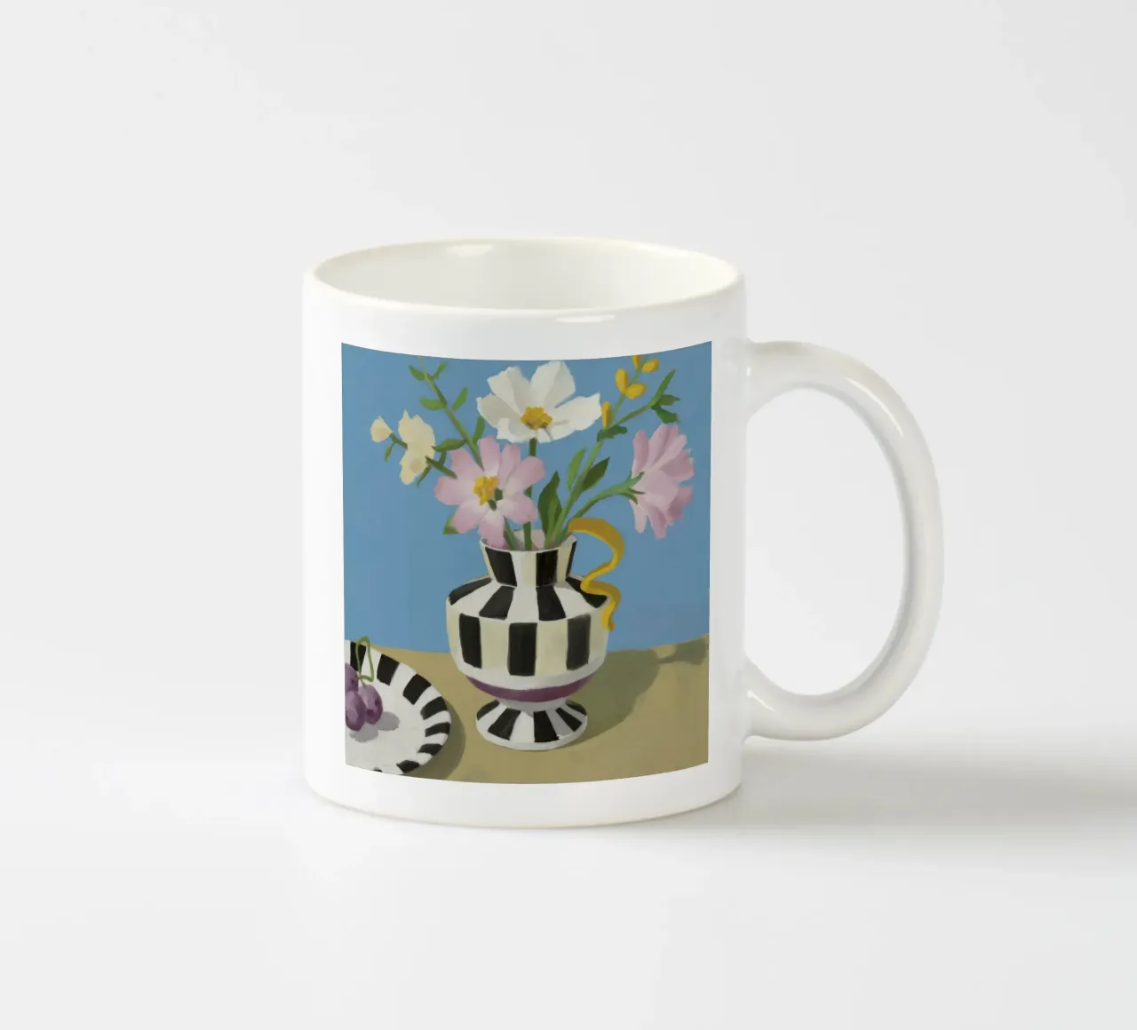 Fiori in vaso a righe tazza in ceramica da Lumie Layers