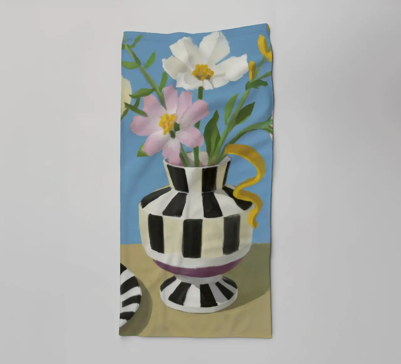 Fiori in vaso a righe asciugamano da bagno da Lumie Layers