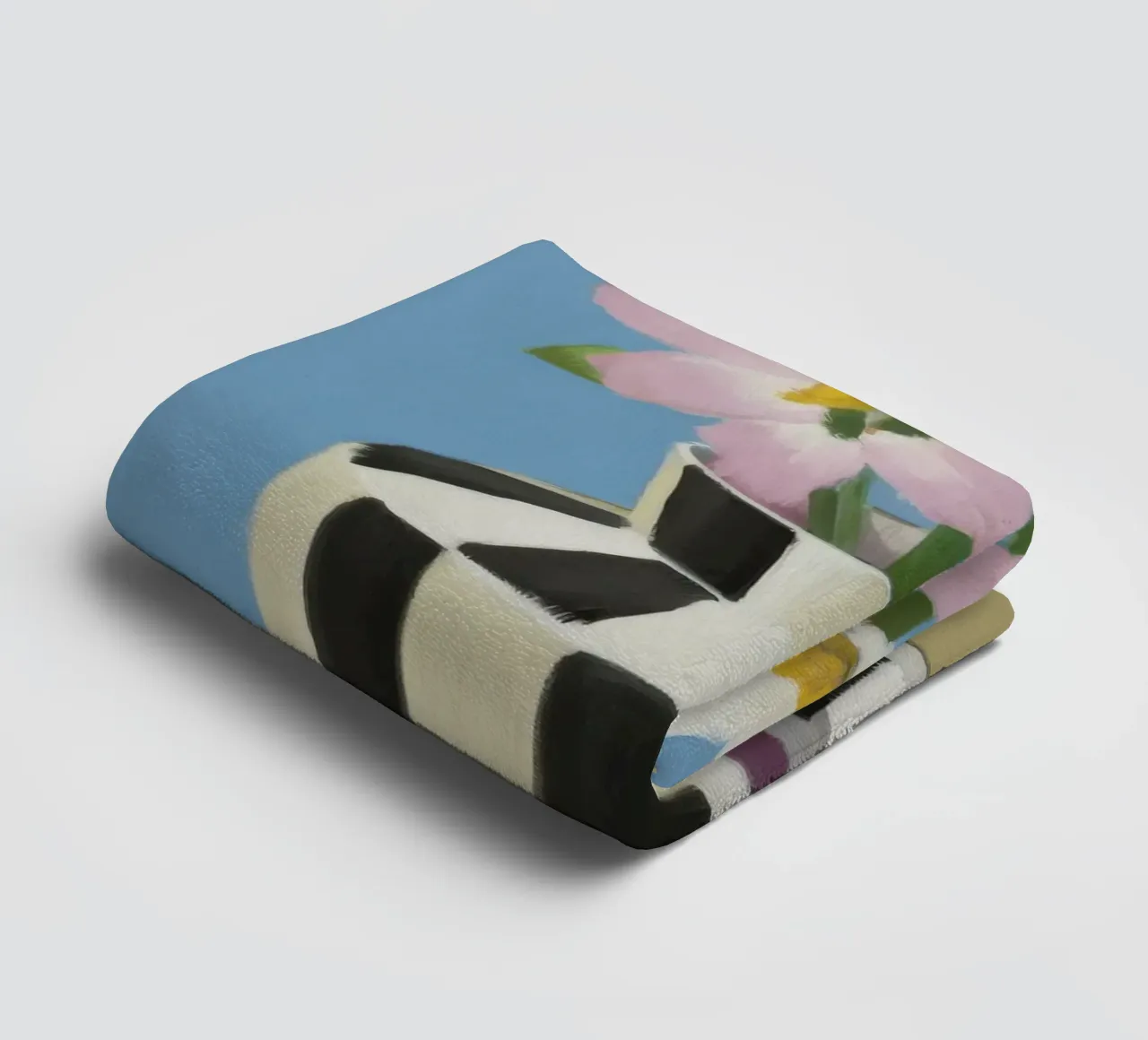 Fiori in vaso a righe asciugamano da bagno da Lumie Layers