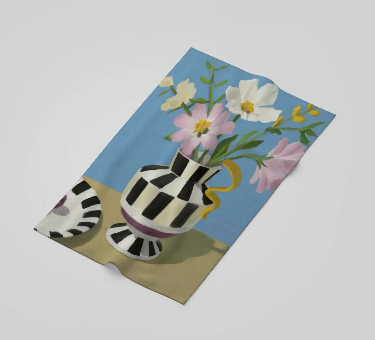 Fiori in vaso a righe telo mare da Lumie Layers