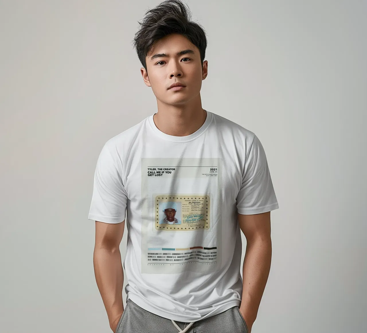 Minimalist Album Tyler The Creator - Call Me If You Get Lost t-shirt da edanfargol