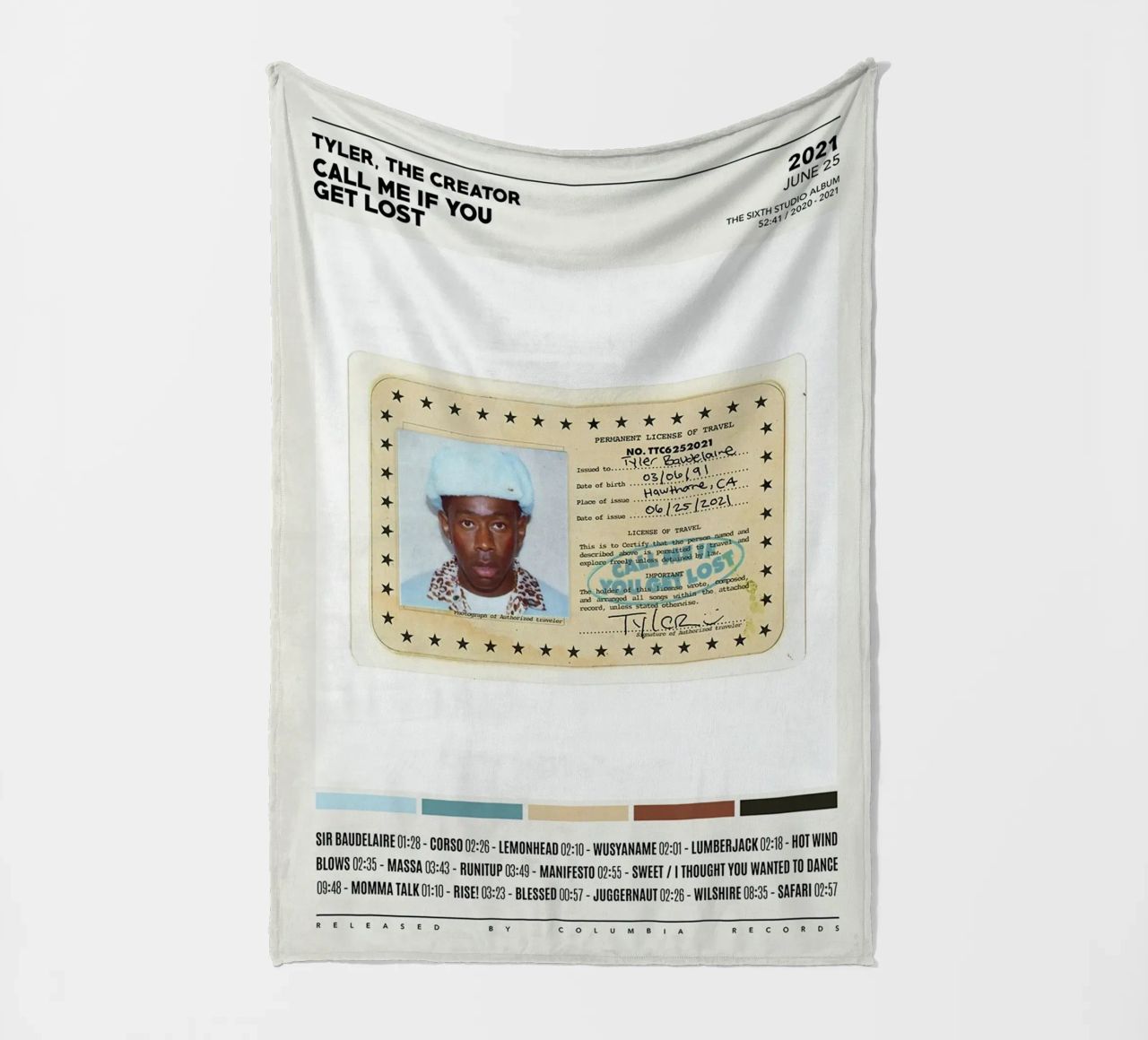 Minimalist Album Tyler The Creator - Call Me If You Get Lost coperta in pile da edanfargol