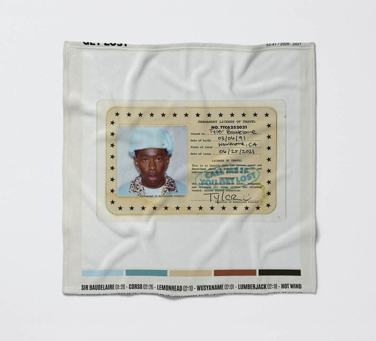 Minimalist Album Tyler The Creator - Call Me If You Get Lost coperta in pile da edanfargol