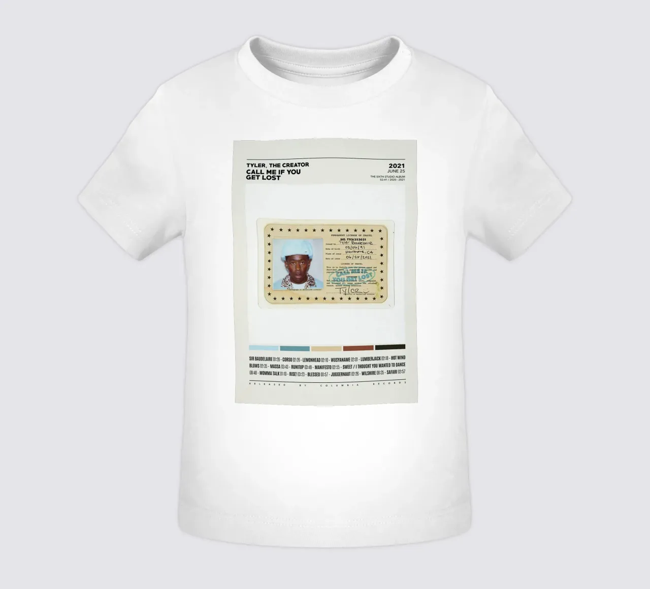 Minimalist Album Tyler The Creator - Call Me If You Get Lost camiseta de bebé de edanfargol