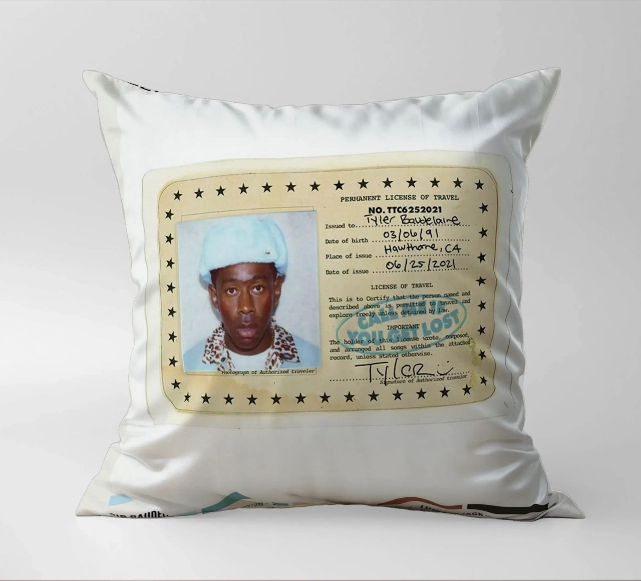 Minimalist Album Tyler The Creator - Call Me If You Get Lost cuscino da edanfargol